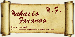 Mahailo Faranov vizit kartica